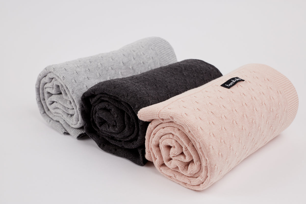 Bemboka Knot Cotton Baby Cot Blankets Southwood