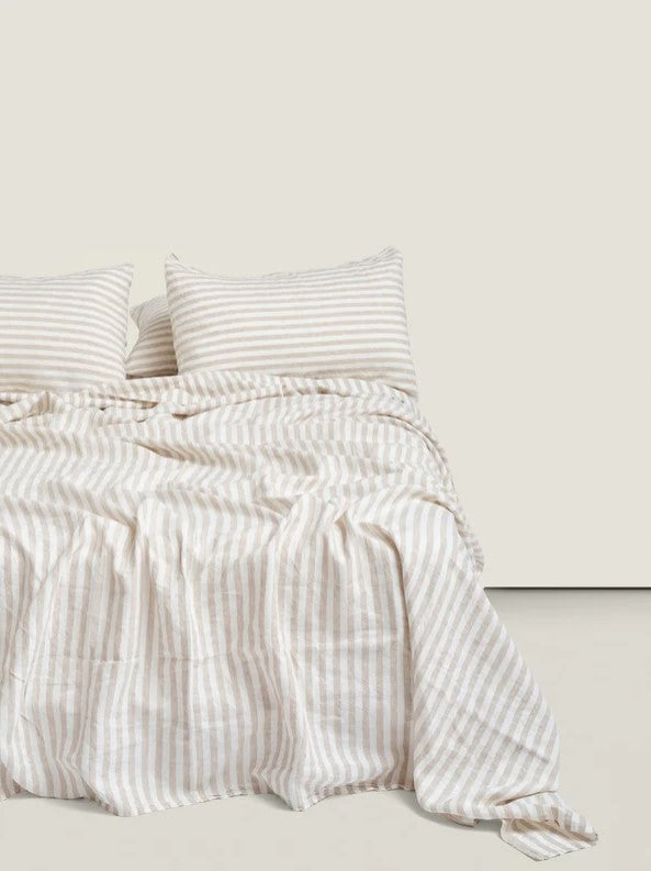 Carlotta & Gee Linen in Wide Natural Stripes – Southwood